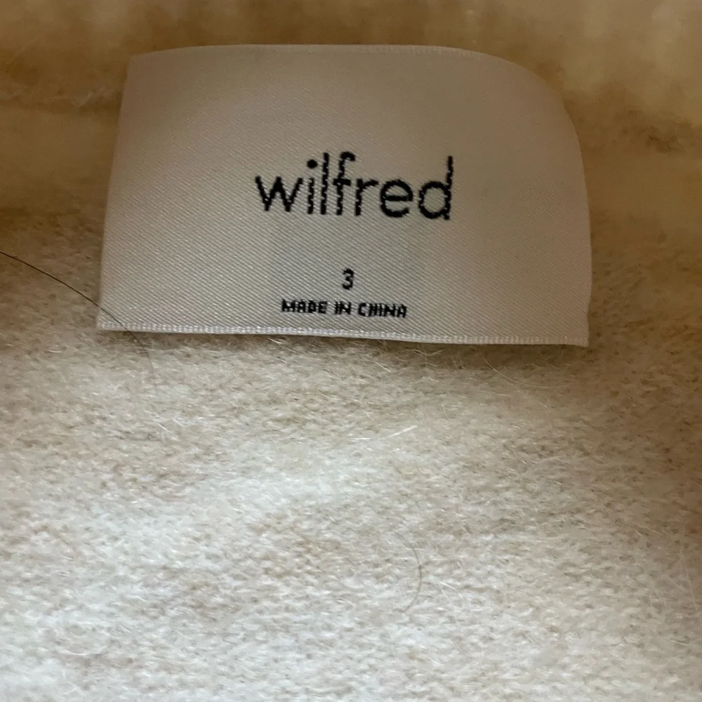 Wilfred Women’s Cardigan Size 3(L or XL) Cream Alpaca Knit Casual Office Neutral - Picture 3 of 9